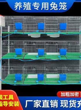 新型兔笼养殖笼加粗加密热镀锌兔笼子特大号兔笼兔笼弹簧门母兔笼