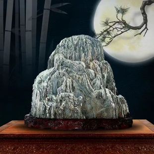 泰山石敢当天然办公室摆件室内外卧室客厅石头摆件别墅补角靠山石