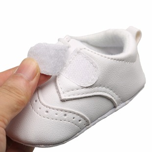 男女宝宝6 春秋0 子软布底步前小白鞋 12个月室内学步鞋 1岁婴儿鞋