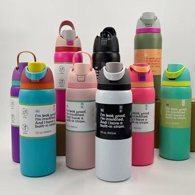 Insulated cup sports kettle handle bouncing cup 304 stainles