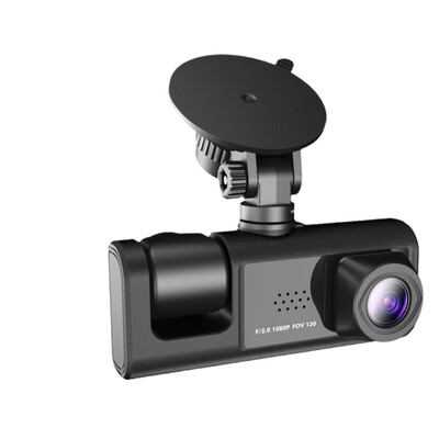 3-lens driving recorder with high-definition 1080P recording