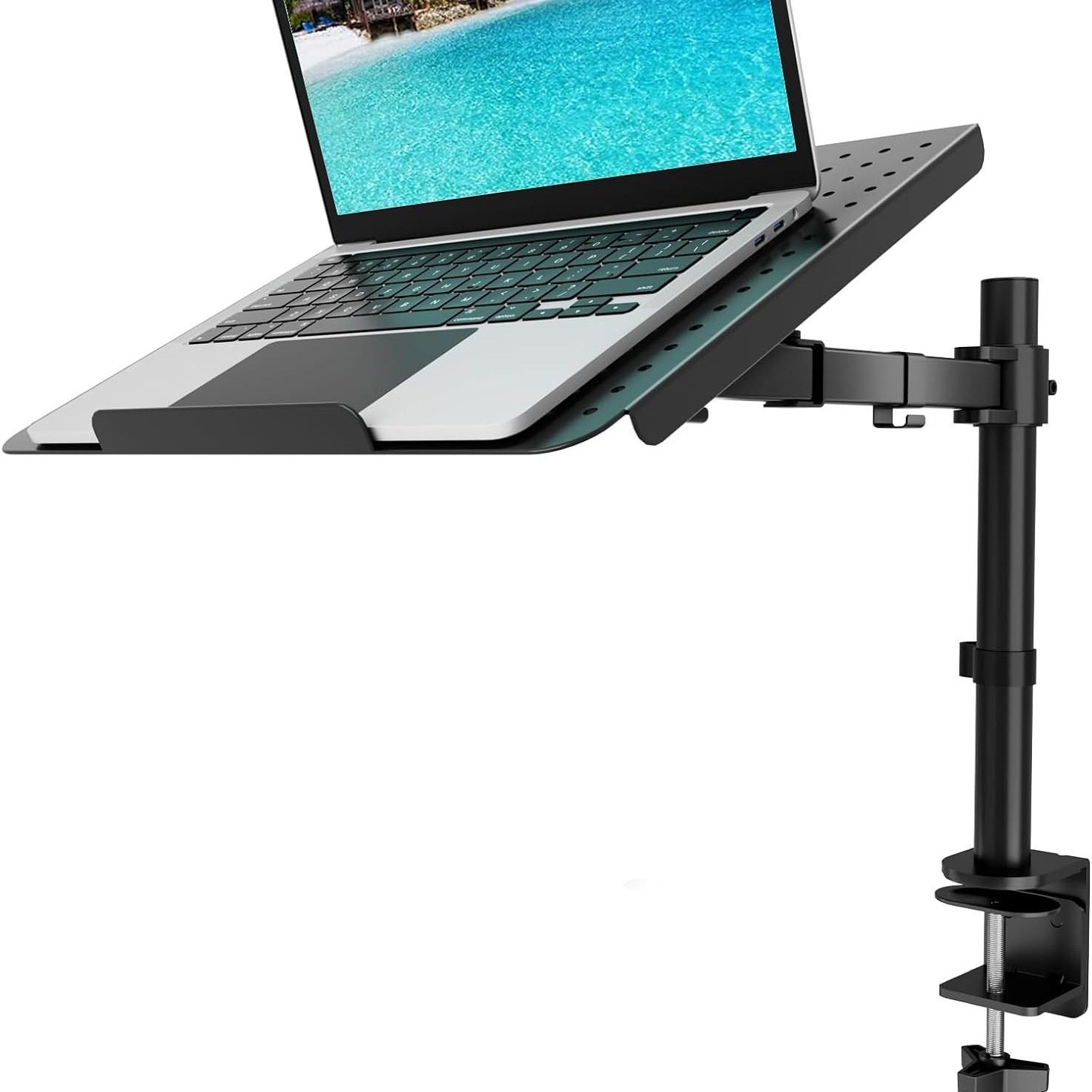 Laptop stand, heat sink, rotating height, adjustable display