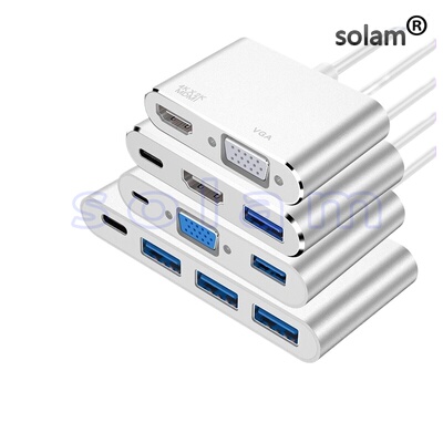 Type-C docking station hdmivga converter computer multi port