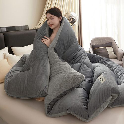 Thickened lamb wool blanket, winter milk wool blanket, winte