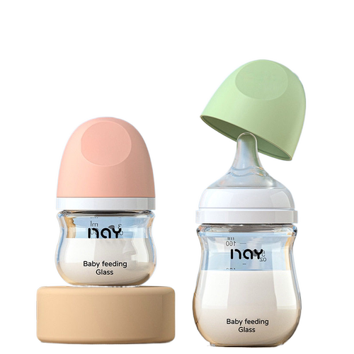 New born baby glass bottle, anti breast milk, anti bloating,