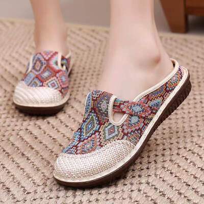 Cotton cloth Fashion embroidery ethnic women's shoes summer