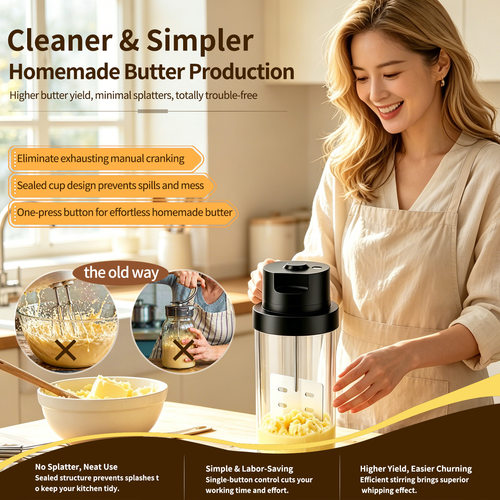Hand cranked electric butter mixer, electric butter Churne