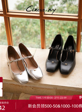 SAM EDELMAN山姆爱德曼春休闲方头粗跟玛丽珍鞋单鞋女CIRCUS