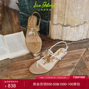 女EDEN 夹脚人字外穿凉鞋 SAM EDELMAN山姆爱德曼2025夏花饰时装