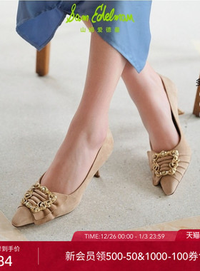 SAM EDELMAN山姆爱德曼秋时尚尖头黑色高跟鞋婚鞋单鞋女BRANNON