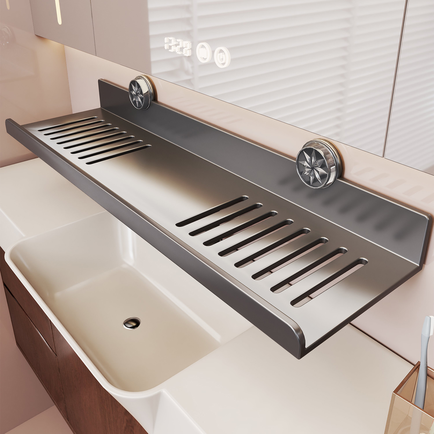 不锈钢沥水架壁挂式收纳