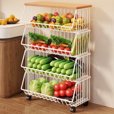 厨房放菜收纳筐台面菜篮置物架