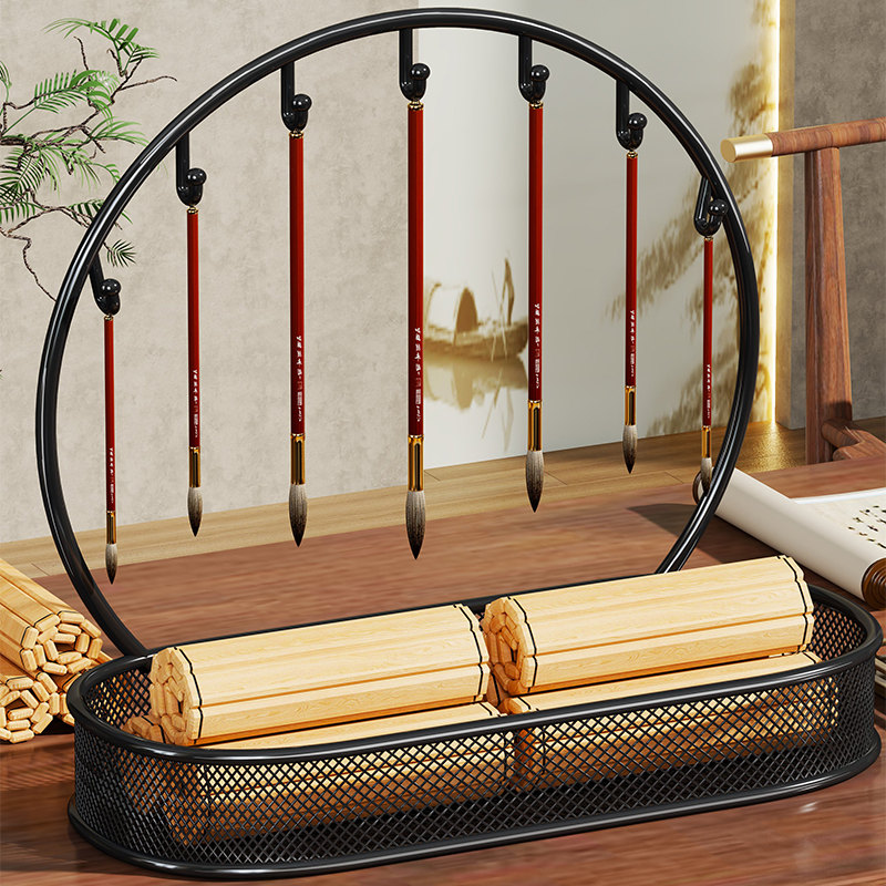 毛笔架笔挂铁艺毛笔书法