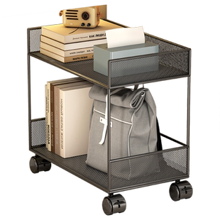 桌下书包置物架可移动小推车书桌旁侧边收纳放书本的神器放置滑轮