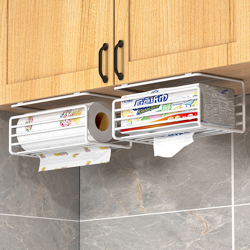 厨房纸巾架免打孔铁艺用纸架