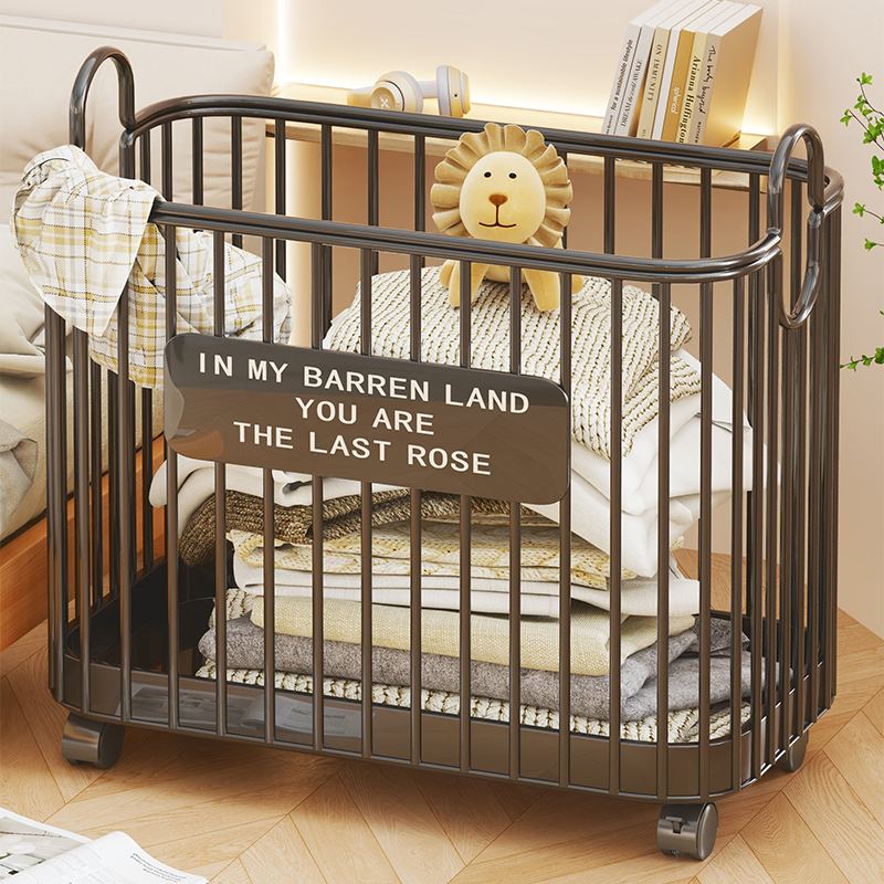 脏衣篓高颜值大容量家用带轮可移动脏衣服收纳筐脏衣篮推车洗衣筐