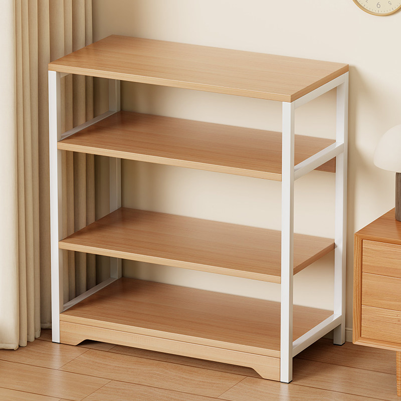 书架落地置物架一体家用靠墙简易儿童阅读架多层大容量收纳书柜子