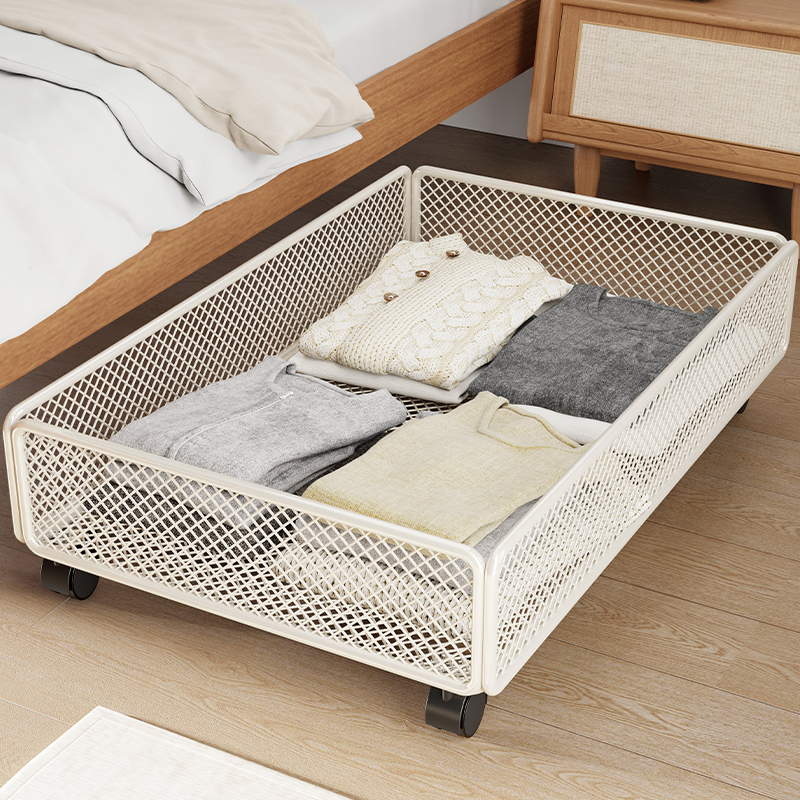 床底收纳筐带轮收纳箱