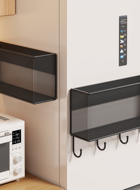 冰箱磁吸置物架壁挂多功能挂篮厨房免打孔侧面调料架保鲜膜收纳架