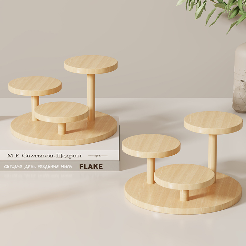 实木展示架桌面置物架木质小花架