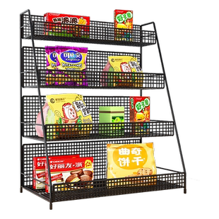 超市零食货架新款饮料小食品陈列展示架便利店收银台多层置物架子