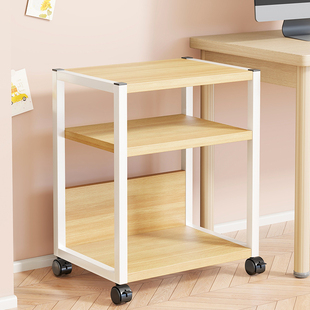 打印机置物架办公室落地可移动文件收纳放置柜家用电脑主机箱托架