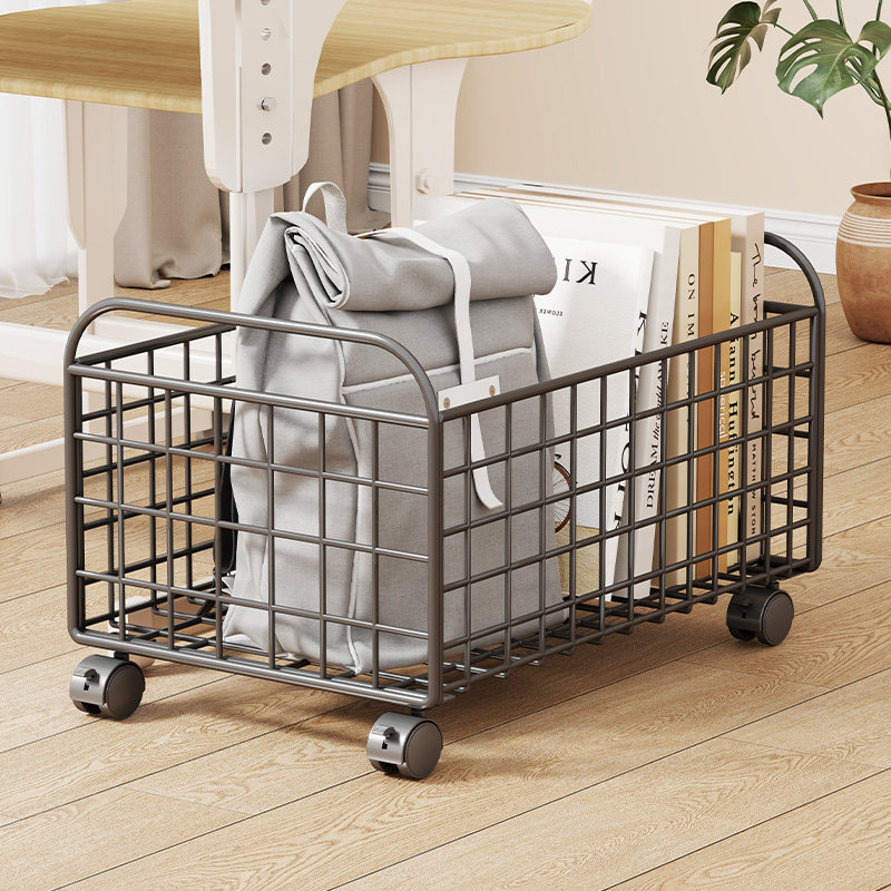 带轮可移动桌下收纳篮