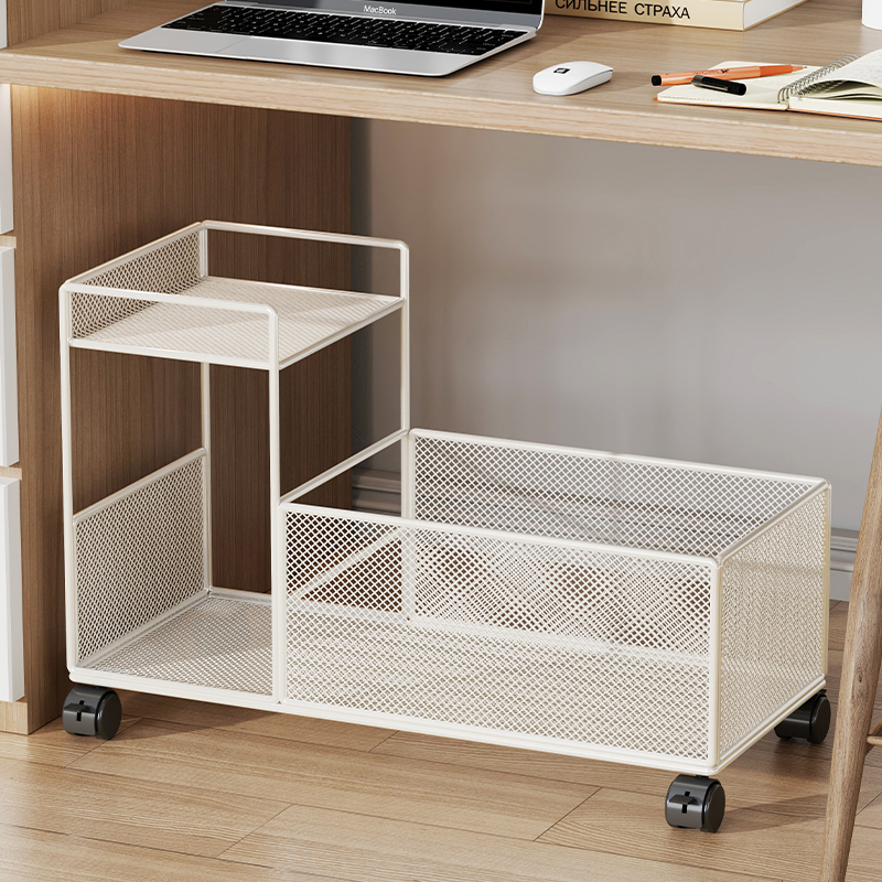 书架书桌旁置物架桌下