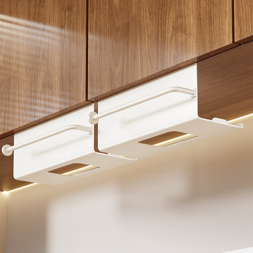 厨房纸巾架免打孔橱柜悬挂置物