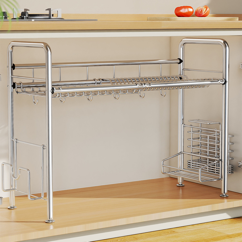 轻奢厨房水槽沥水架水池上方碗碟收纳架台面放碗盘收纳多功能碗架
