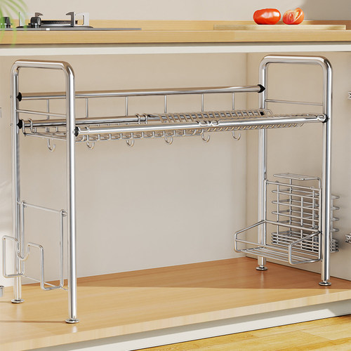 轻奢厨房水槽沥水架水池上方碗碟收纳架台面放碗盘收纳多功能碗架