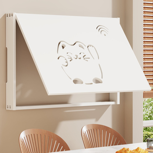 路由器收纳盒多媒体盒遮挡箱客厅壁挂式wifi网线盒装饰遮挡装饰画