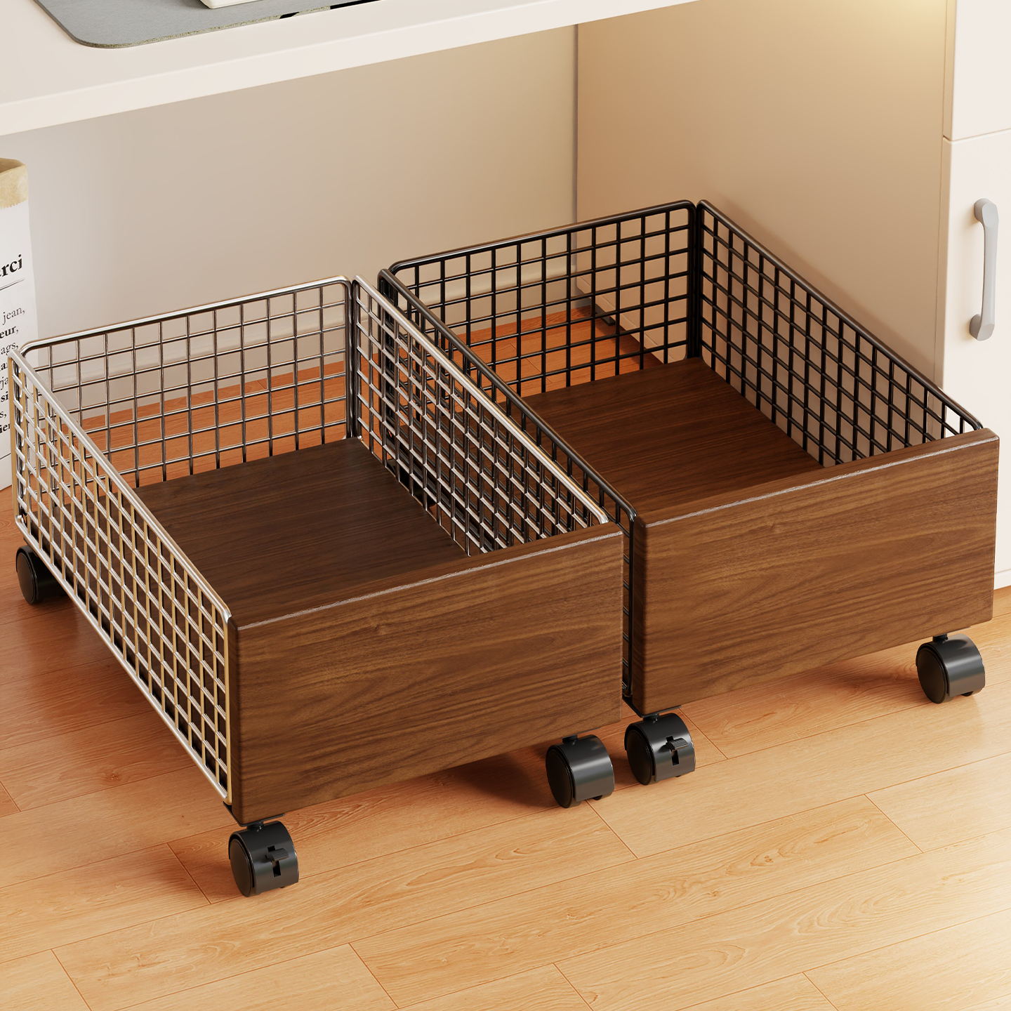 书包置物架带轮可移动放包