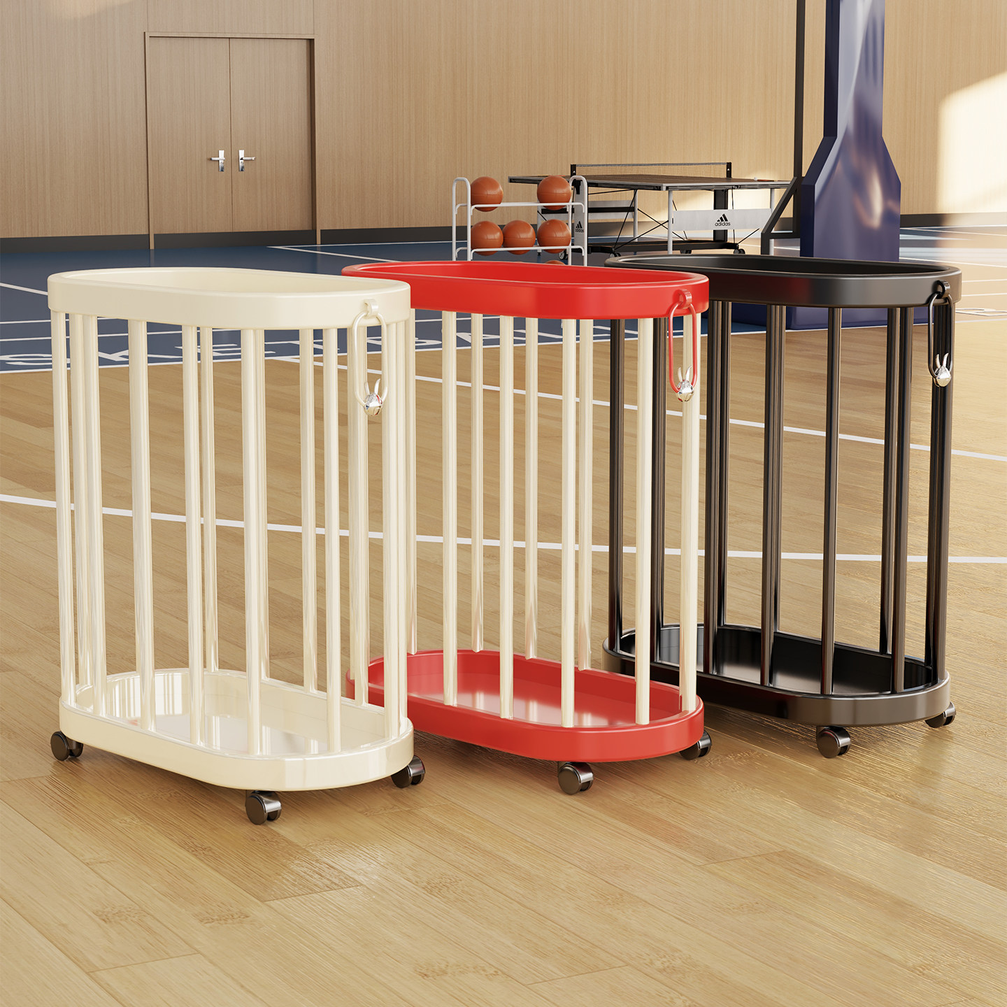 健身器材收纳神器带轮移动大容量家用运动瑜伽垫收纳筐窄缝置物架,收纳整理,运动器材收纳用具,淘宝优惠券,粉丝福利购,淘宝优惠卷