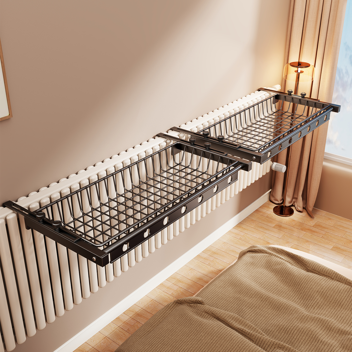 暖气片晾衣架家用毛巾专用晾晒架