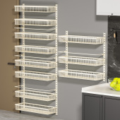 免打孔门后壁挂式 收纳层架子多层可调节厨房墙上窄缝挂墙调料置物