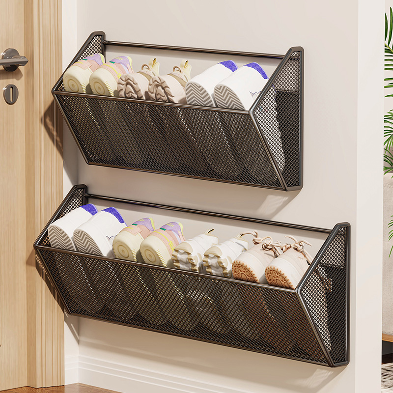 简易鞋架门后壁挂式鞋子整理架