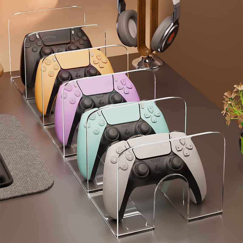 游戏手柄支架通用ps5收纳架桌面xbox专用置物架亚克力游戏手柄展示架任天堂游戏机收纳分隔展示防挤压switch