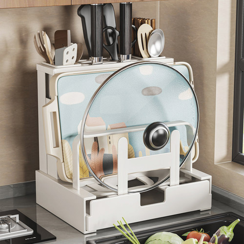 厨房台面刀具菜板放置架家