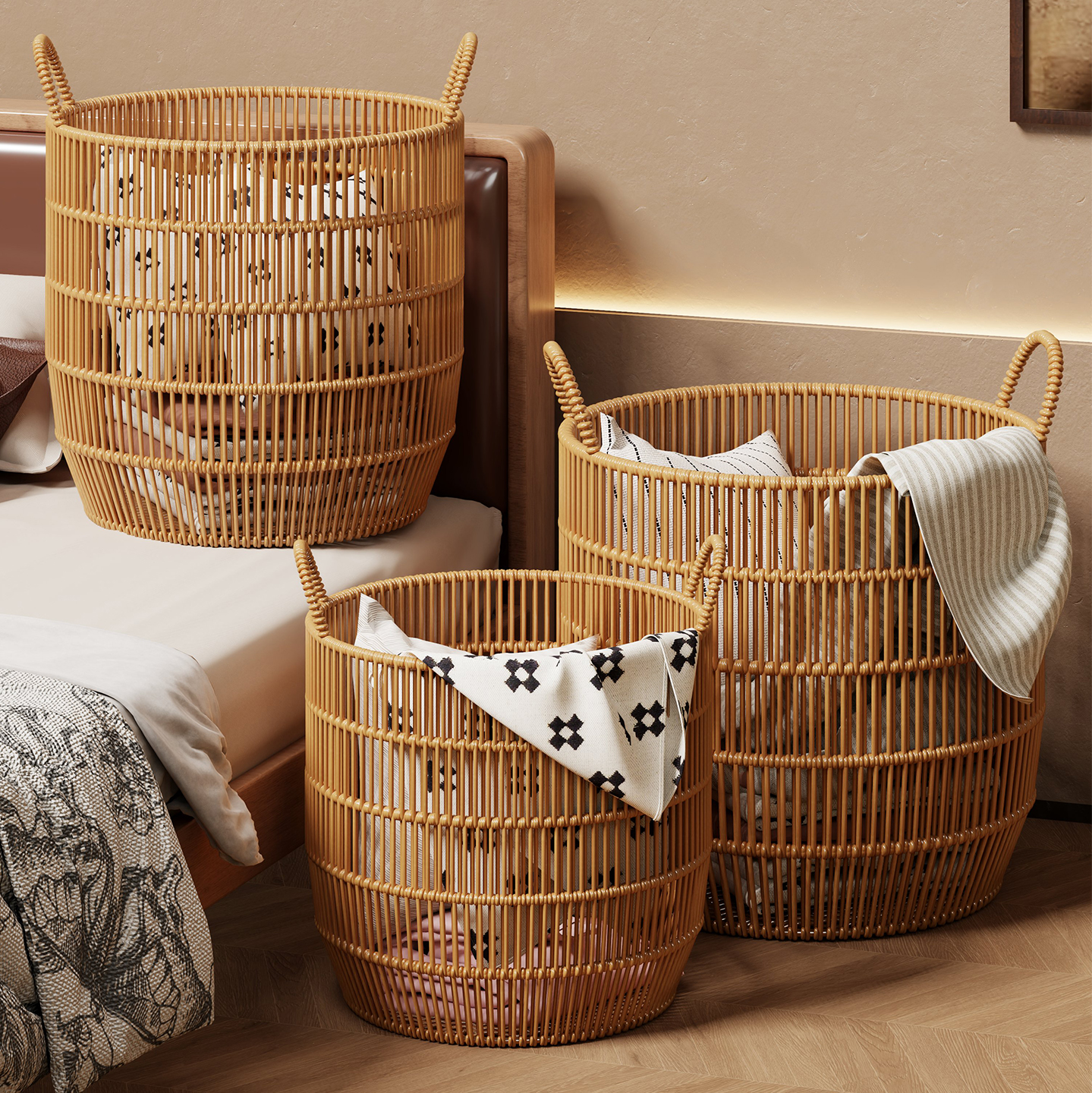 仿藤编脏衣篓家用大容量高颜值