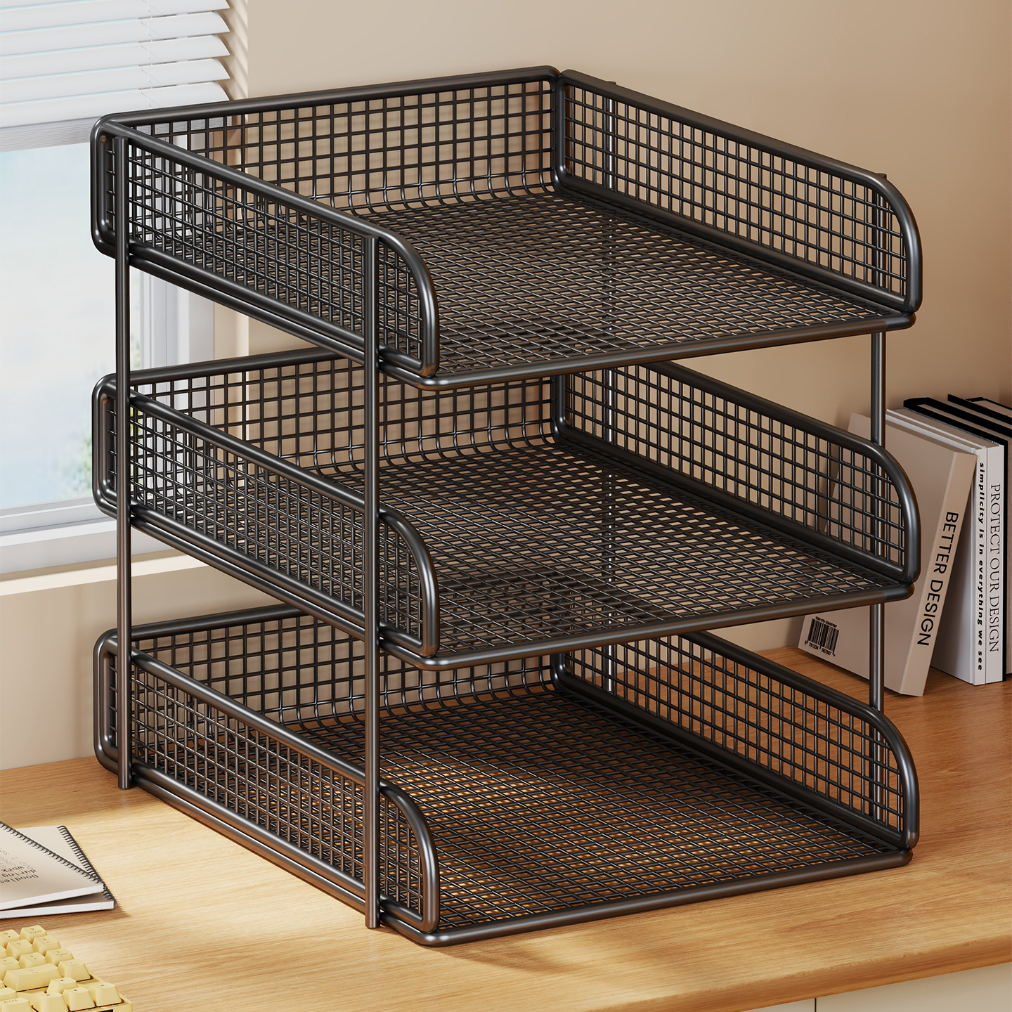 文件收纳架A4放置架书桌上书架