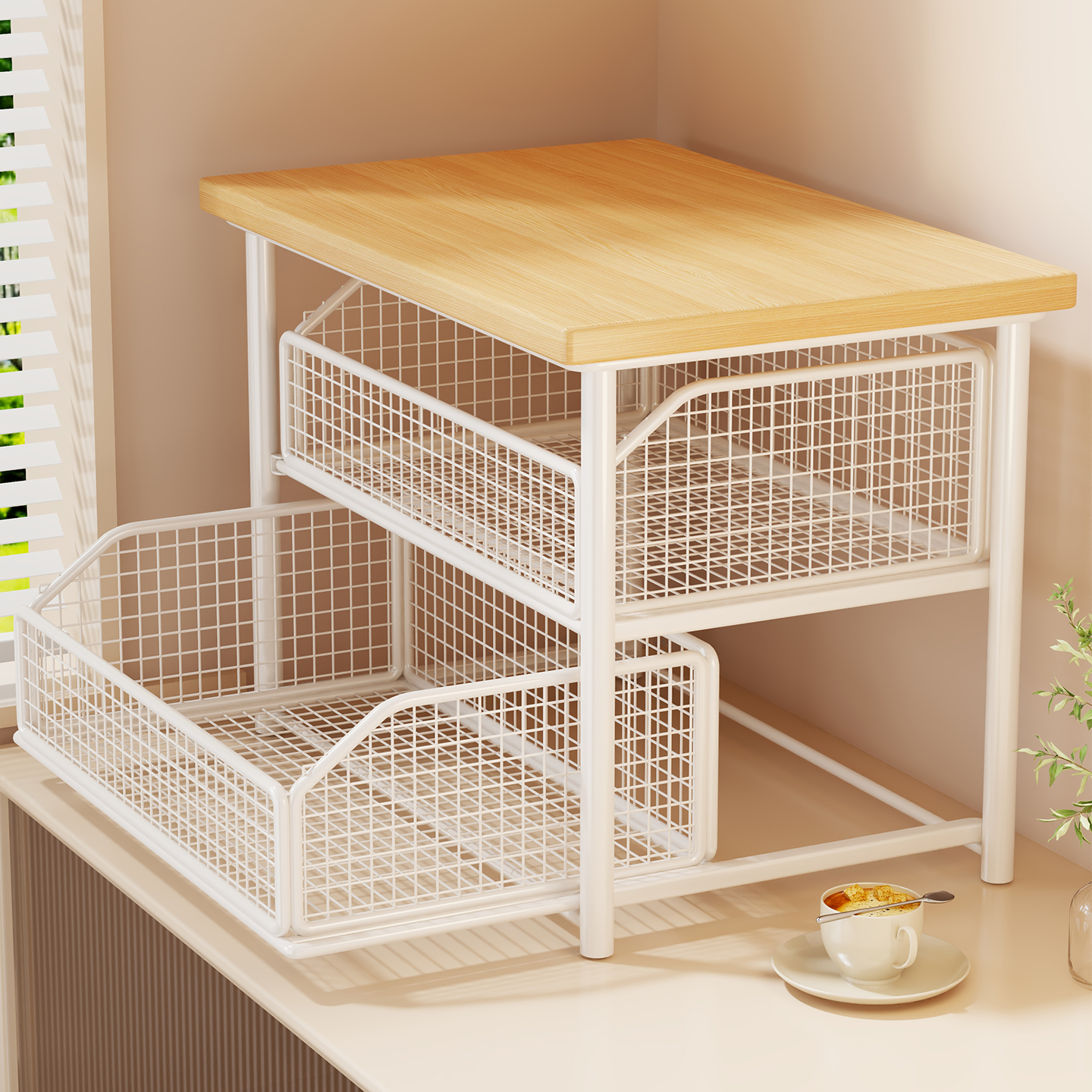 厨房咖啡机置物架台面收纳架