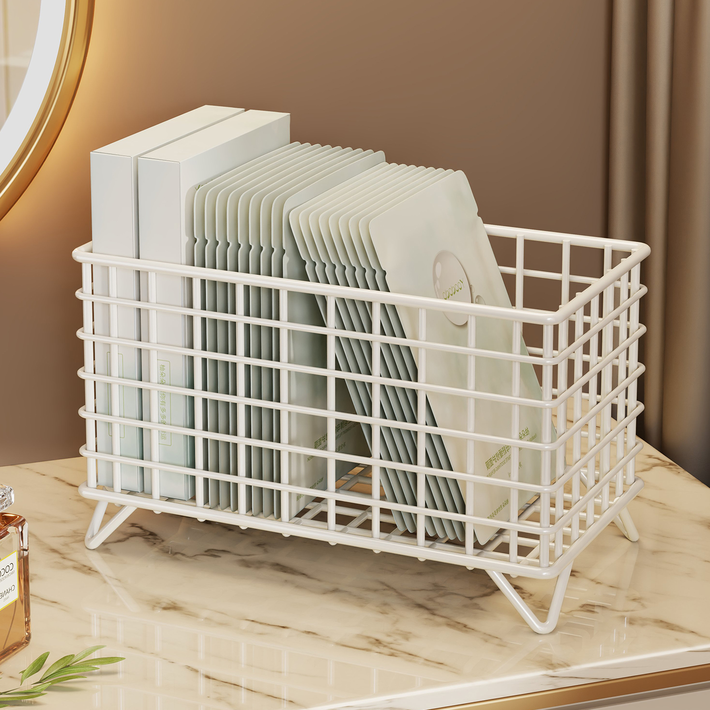 宿舍家用护肤品面膜收纳盒