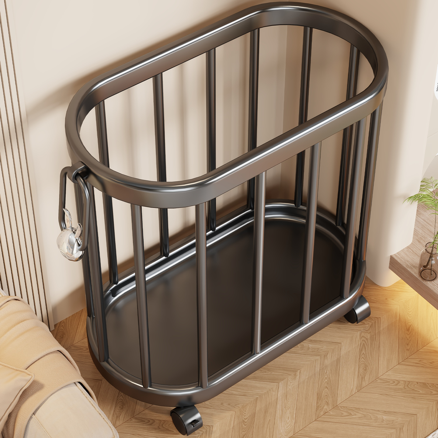 瑜伽垫收纳筐大容量带轮移动