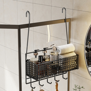 浴室置物架浴巾架毛巾架淋浴房挂篮悬挂式卫生间收纳架子花洒挂架