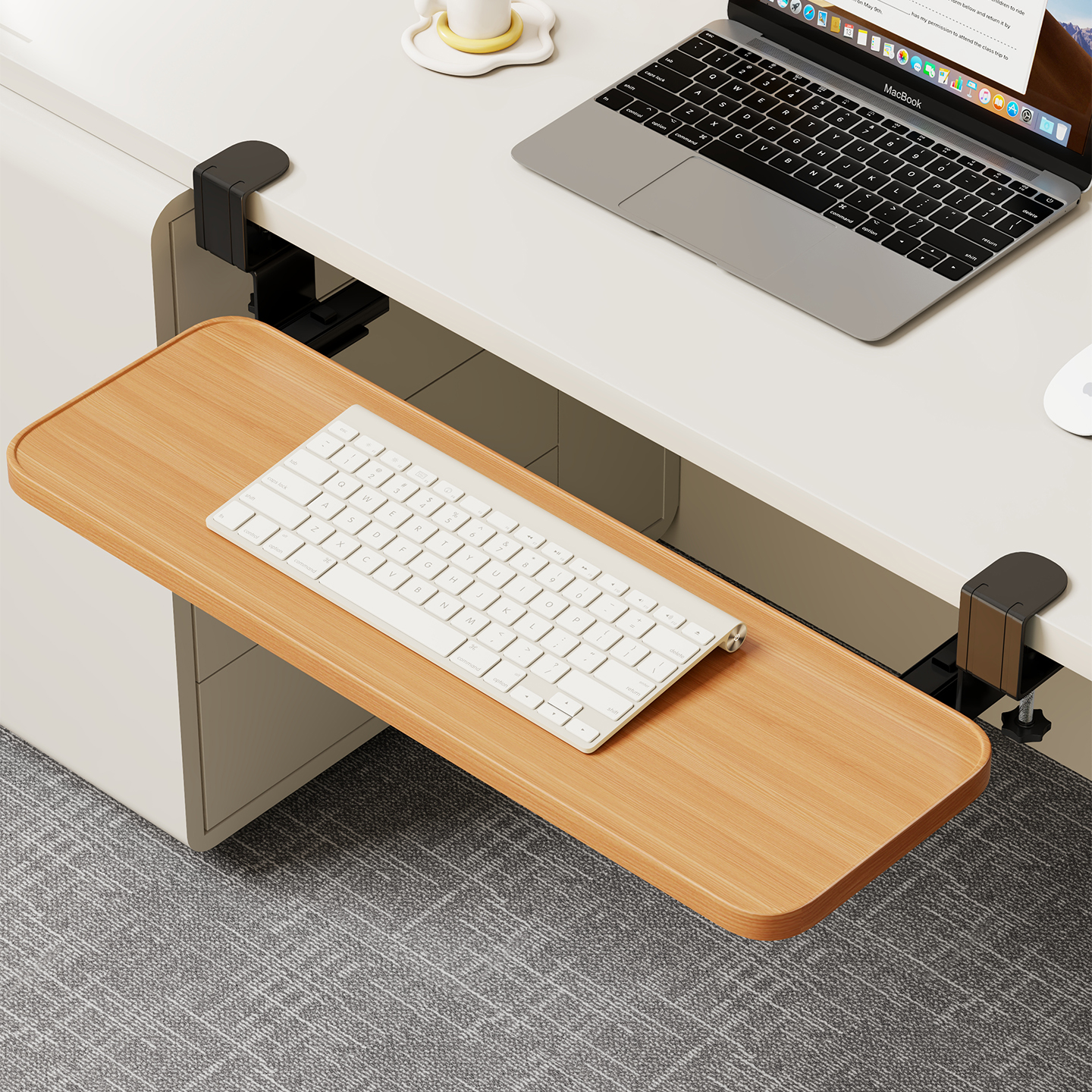 键盘托架免安装桌面滑轨夹