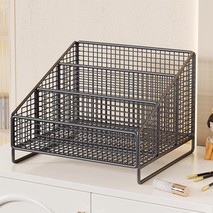 刮刮乐展示架福彩彩票桌面摆放架福利体育彩票店用品金属多层阶梯展示盒体彩盒子展示刮刮卡陈列架彩票收纳盒