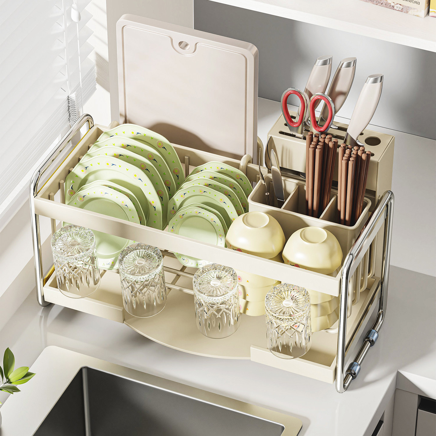 碗碟收纳架多功能餐具