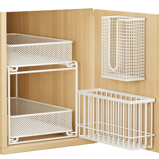 宿舍主机柜办公桌收纳神器柜子分层置物架办公室电脑分层架收纳盒