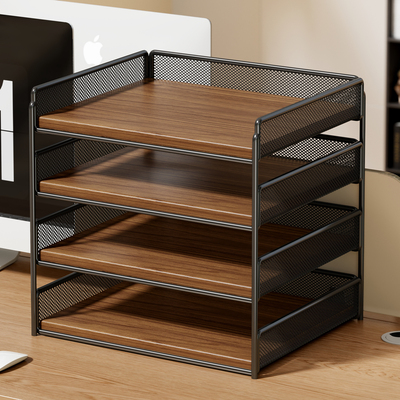 办公桌面文件架书房客厅文件收纳